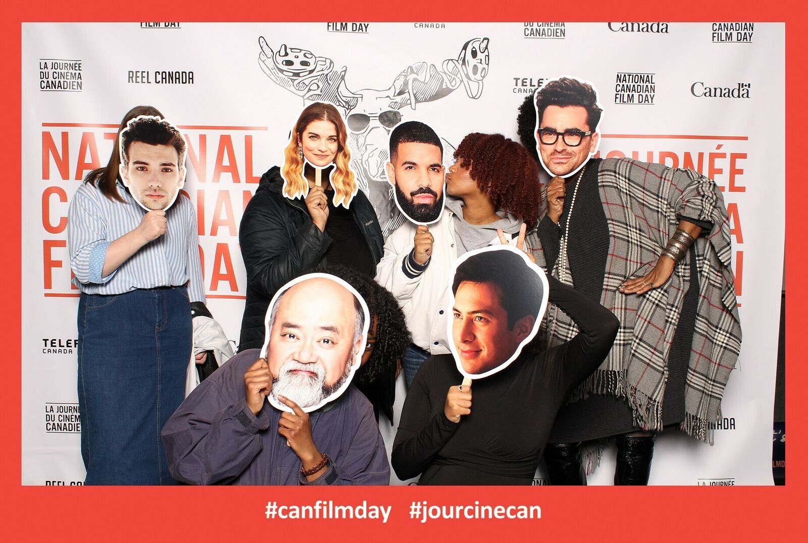 Fun celebrity mask photo booth event